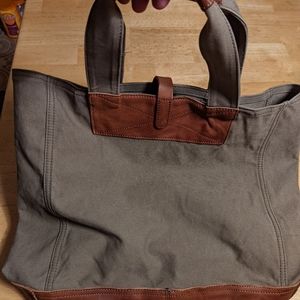 Lucky Brand "Collectibles" waxed canvas tote bag
